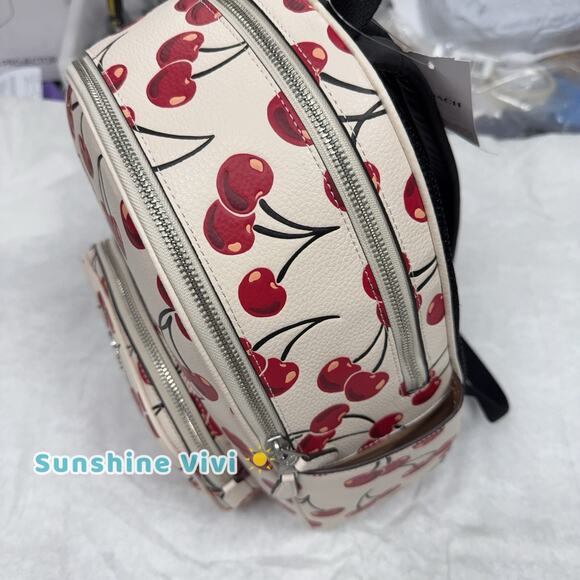 NWT Limited Coach Court Backpack With Cherry Print CAA72 - Picture 10 of 10